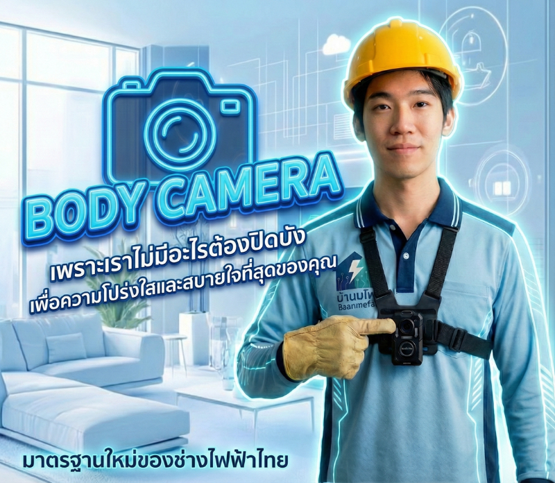 ช่างบ้านมีไฟใส่ Bodycamera